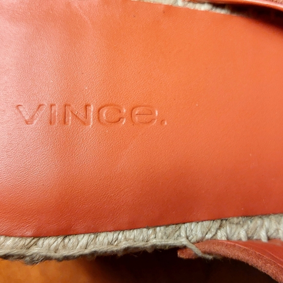 Vince Gaelan Square Toe Espadrille Wedge size 11 Rust color - Picture 5 of 8